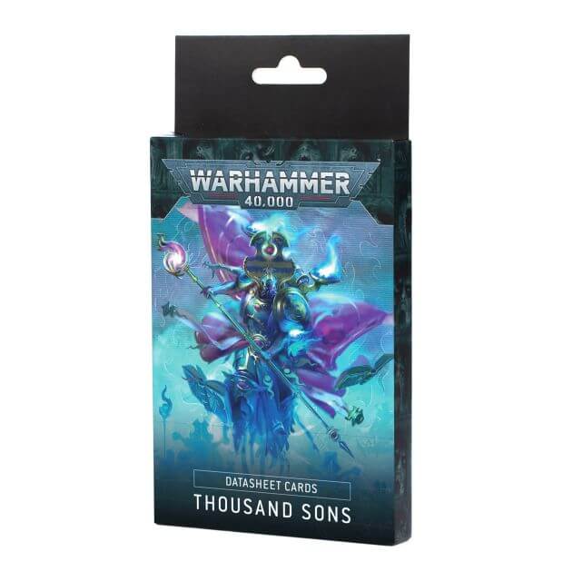 Warhammer 40K
Thousand Sons Datasheet cards packaging on white background.