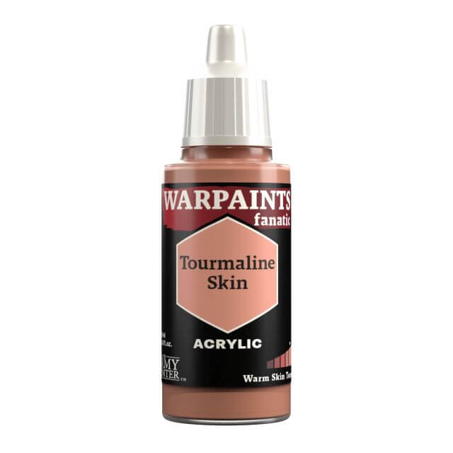 A bottle of Warpaints Fanatic Tourmaline Skin acrylic paint.