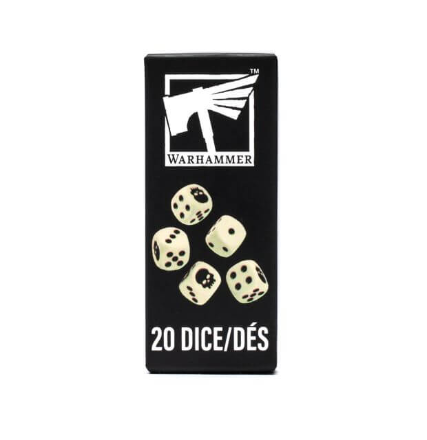 White six-sided dice.