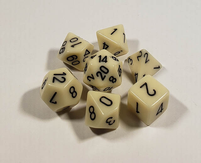 Opaque Ivory with Black Polyhedral Set