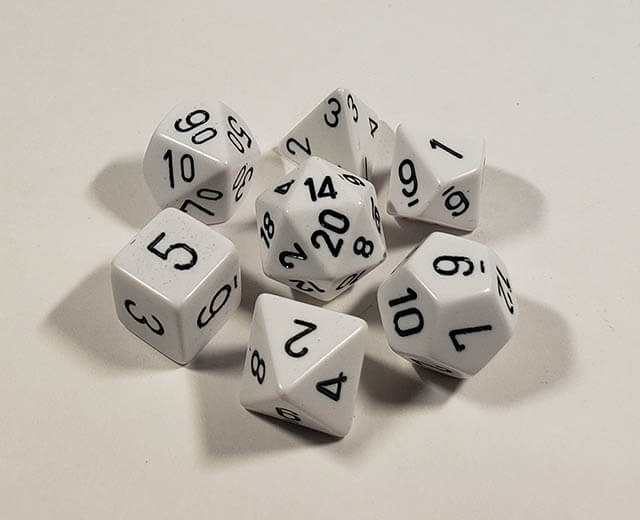 Opaque White with Black Polyhedral Set