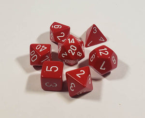 Opaque Red with White Polyhedral Set