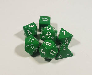 Opaque Green with White Polyhedral Set