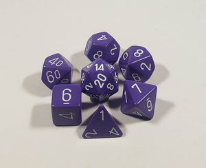 Opaque Purple with White Polyhedral Set