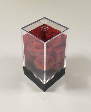 Opaque Red with Black Polyhedral Set