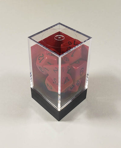 Opaque Red with Black Polyhedral