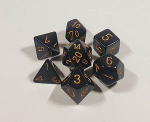 Opaque Black with Gold Polyhedral Set