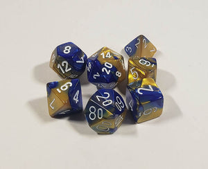 Gemini Blue-Gold with White Polyhedral Set