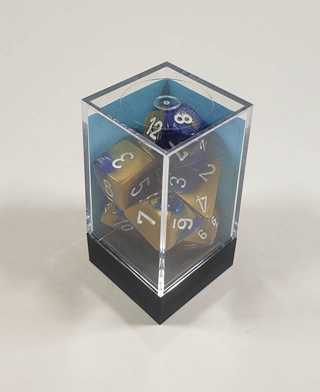 Gemini Blue-Gold with White Polyhedral