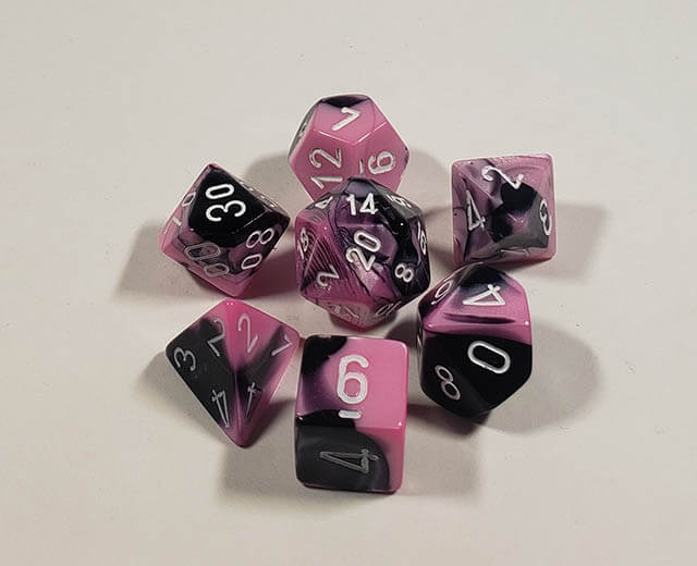 Gemini Black-Pink with White Polyhedral