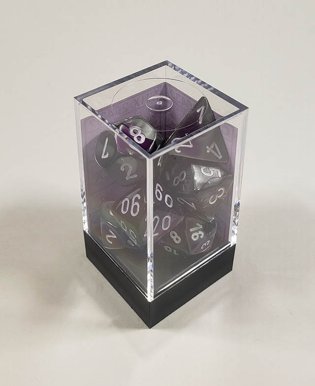 Gemini Purple-Steel with White Polyhedral
