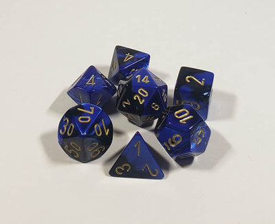 Gemini Black-Blue with Gold Polyhedral