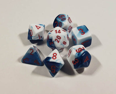 Gemini Astral Blue-White with Red Polyhedral