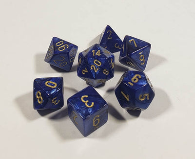 Scarab Royal Blue with Gold Polyhedral