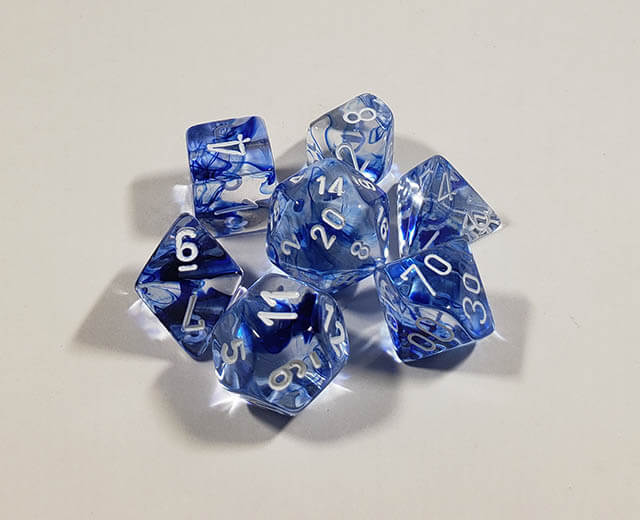 Nebula Dark Blue with White Polyhedral Set