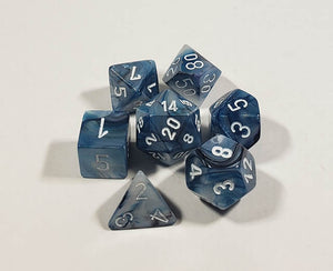 Lustrous Slate with White Polyhedral Set
