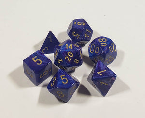 Lustrous Purple with Gold Polyhedral Set