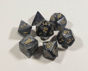 Lustrous Black with Gold Polyhedral Set - OOP