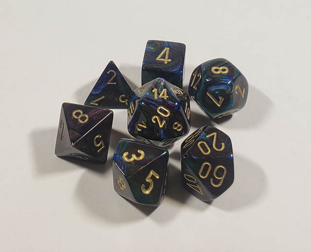Lustrous Shadow with Gold Polyhedral Set