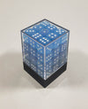 Frosted Caribbean Blue with White 12mm d6