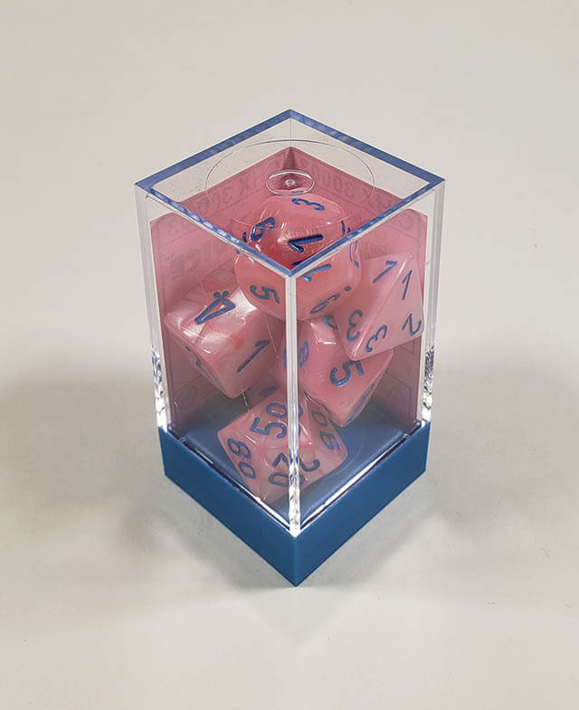 Lustrous Pink with Blue Polyhedral