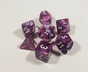 Lustrous Amethyst with White Polyhedral Set