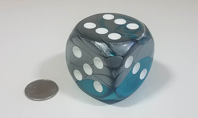 Gemini Steel & Teal with White 50mm d6
