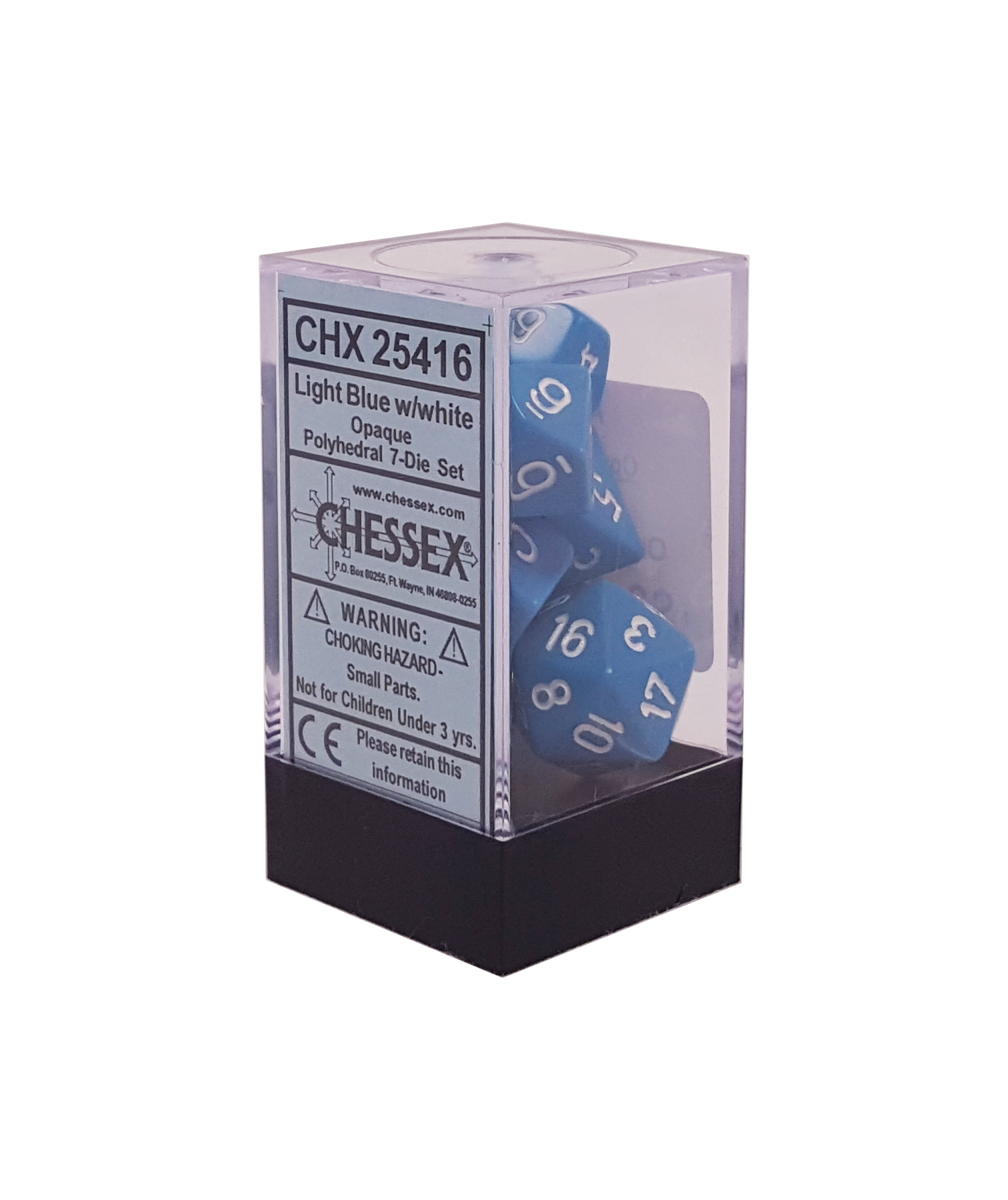 Opaque Lt Blue with White Polyhedral Set