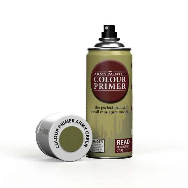 A can of Army Painter spray Army Green. 