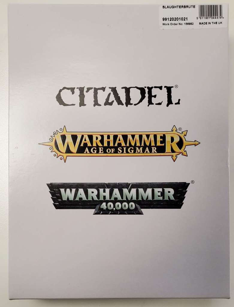 The image shows the packaging of a Citadel Warhammer 40,000 miniature model kit, featuring the kit's name and the Citadel logo.