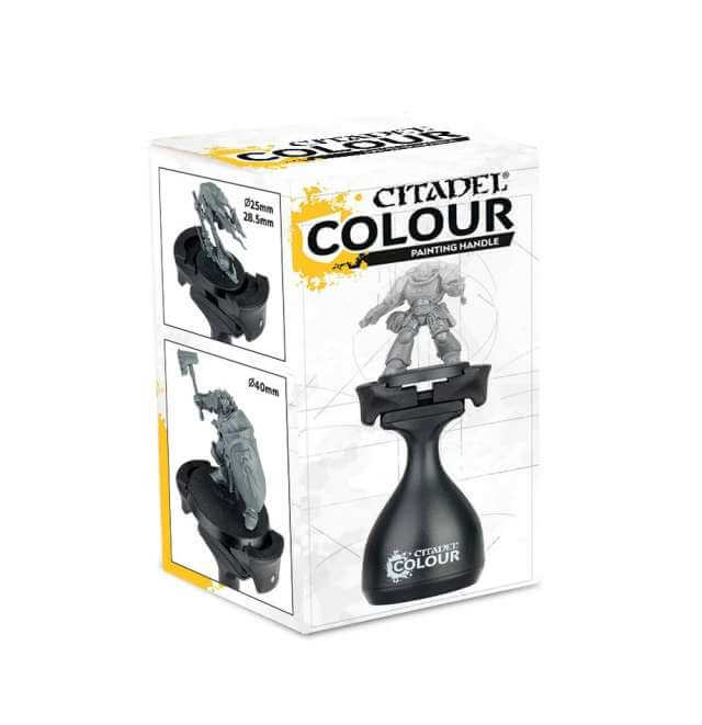 Citadel Painting Handle MK2 packaging showing the product and examples of its use with models.