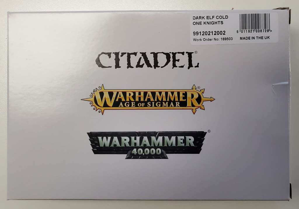 Boxed set of Citadel Warhammer 40,000 miniatures, featuring Drakespawn Knights. The box is silver with 'Citadel' and 'Warhammer 40,000' logos, and includes an image of the miniatures.