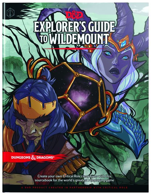 Cover art for D&D 5th Edition Explorer's Guide to Wildemount featuring illustrated characters and magical elements.