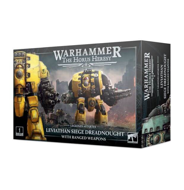 Product image of Warhammer The Horus Heresy board game showing the box with a miniature model on it.