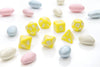 'Pastel Pop' - Yellow Polyhedral Dice