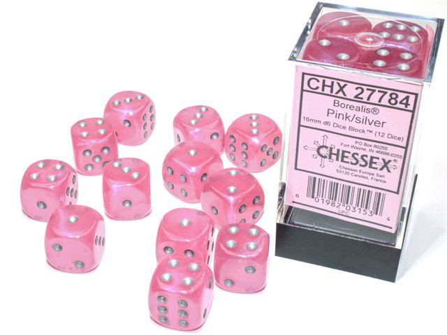 Borealis Luminary Pink with Silver 16mm 12d6