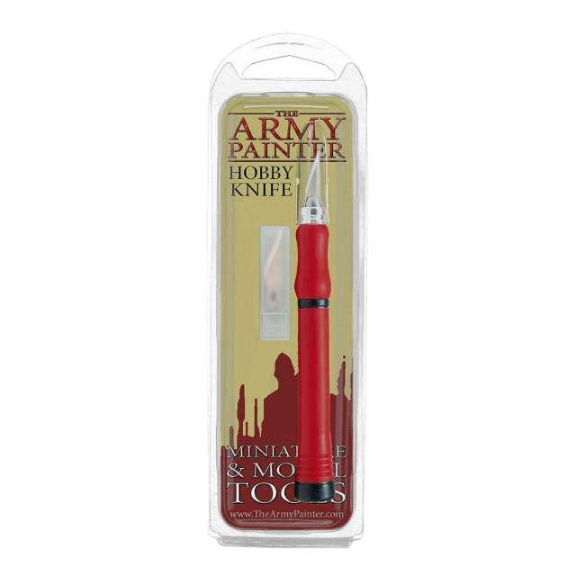 Packaging for Army Painter Hobby Knife with product visible. 