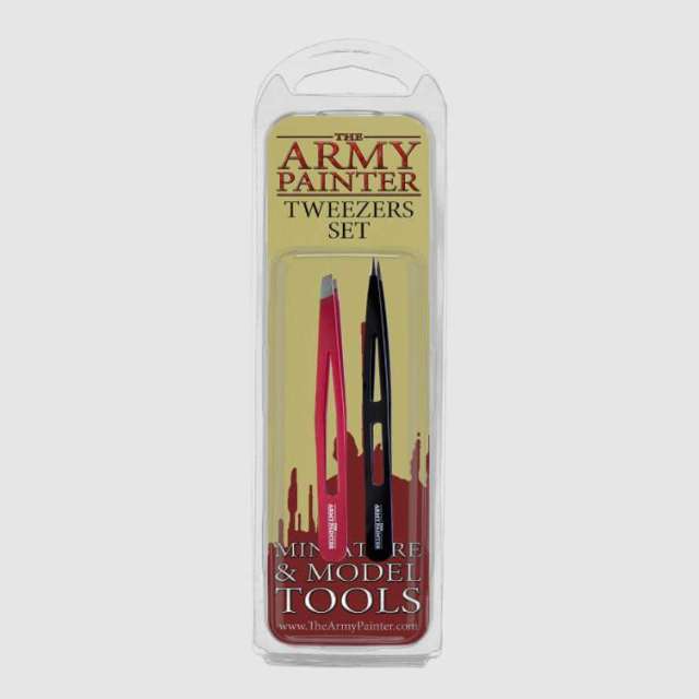 Packaging for Army Painter Tweezers set with product visible. 