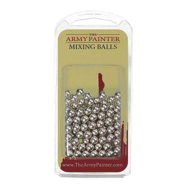 Packaging for Army Painter Mixing Balls, showing metal spheres. 