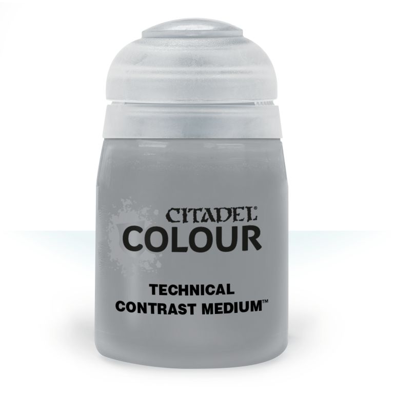 A 24ml bottle of Citadel Colour Technical Contrast Medium.