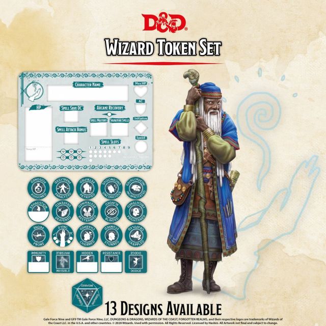 D&D 5th: Token Set - Wizard